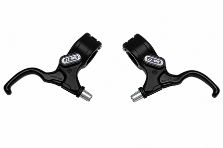 Dia Compe Tech 77 DJ 22.2mm BMX lever in black, designed for dirt style handlebars. Right and left hand pair.