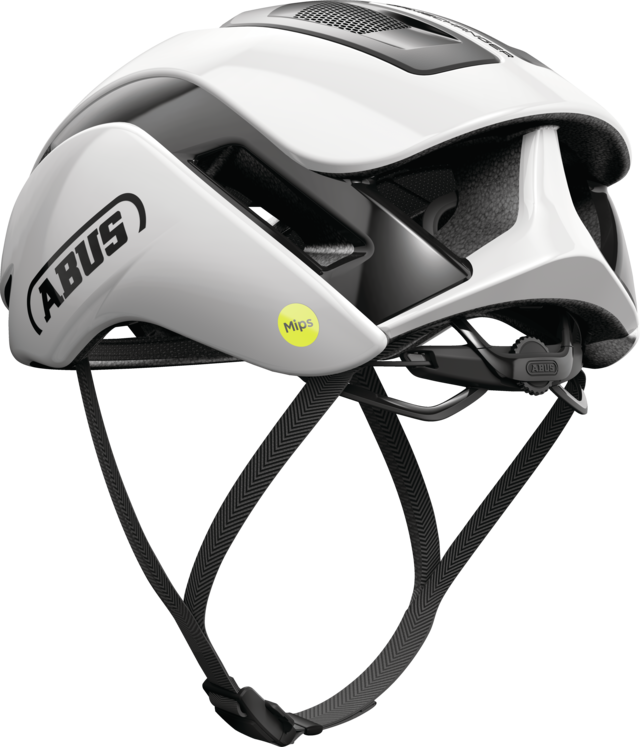ABUS MIPS GameChanger 2.0 Road Aero Elite Bicycle Helmet in Shiny White