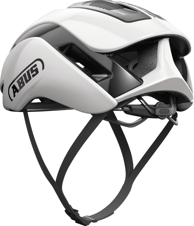 ABUS GameChanger 2.0 Road Aero Elite Bicycle Helmet in Shiny White