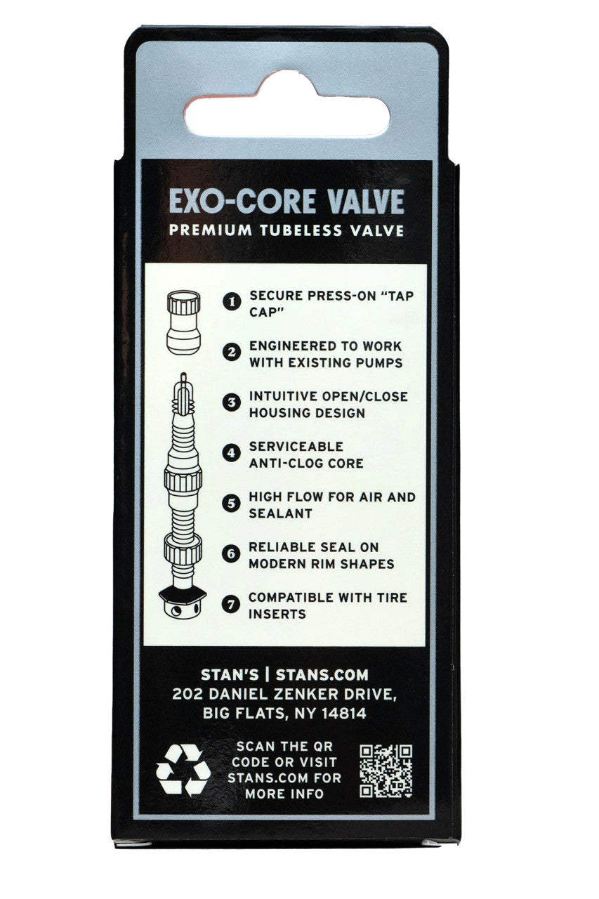 Stan's No Tubes Anti Clog Exo-Core Pair of Tubeless Valves