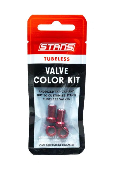 Stan's No Tubes Tubeless Valve Colour Kits - Fit Stan's Exo-Core & Universal & Tubeless Valves