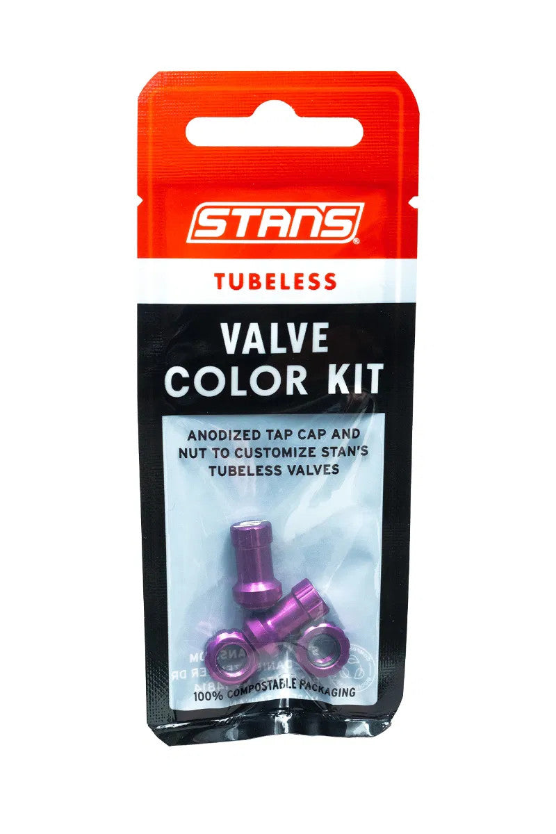 Stan's No Tubes Tubeless Valve Colour Kits - Fit Stan's Exo-Core & Universal & Tubeless Valves