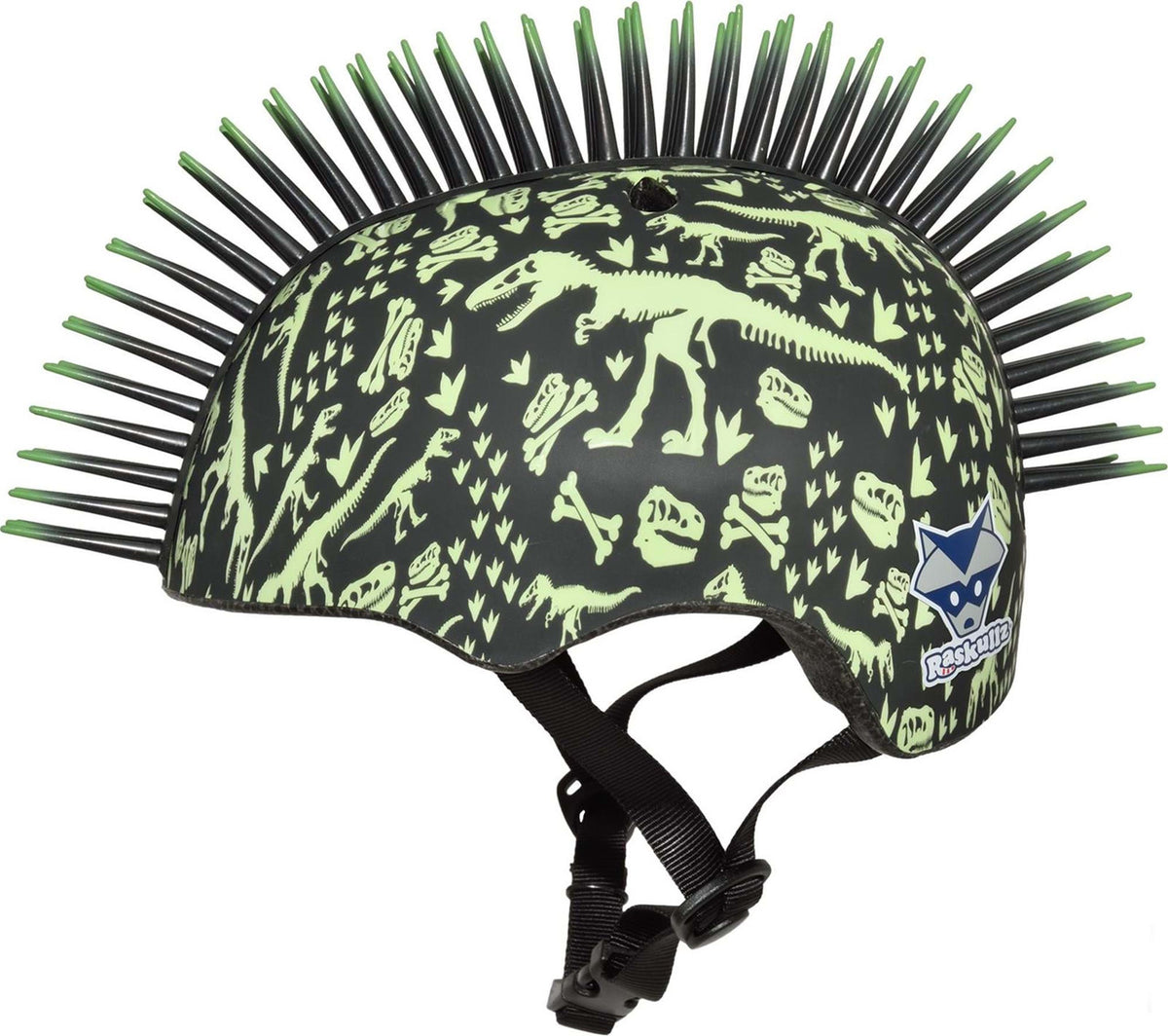 C-PREME RASKULLZ Toddler Fit System Helmet 3+ Years T-Rex Bonez Mohawk Style Size 48-52cm