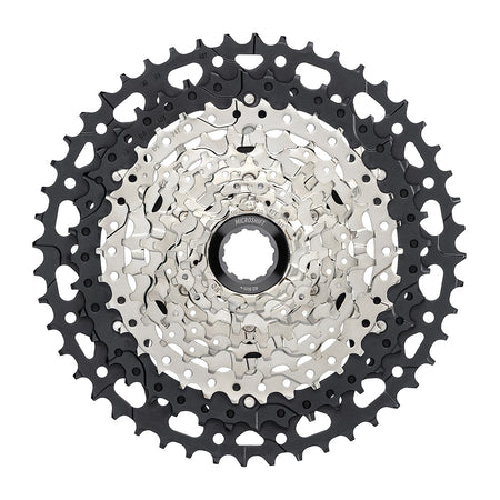 Microshift Advent MX EH106 10 speed e-bike cassette with durable sprockets and SpeedRamp technology for smooth shifting.
