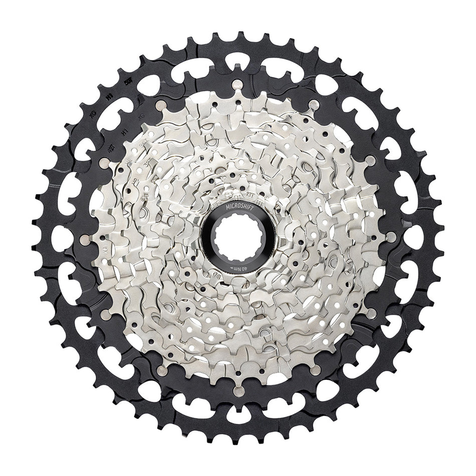 Microshift Advent MX EG116 11 speed gravel cassette for e-bikes, featuring durable construction and smooth shifting.