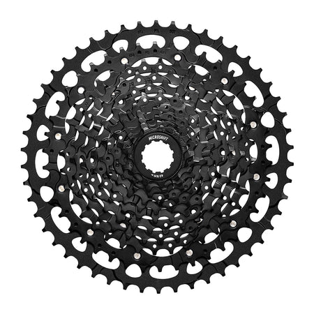 Microshift Advent MX H114 11 Speed Gravel Cassette 11-50T on a white background.