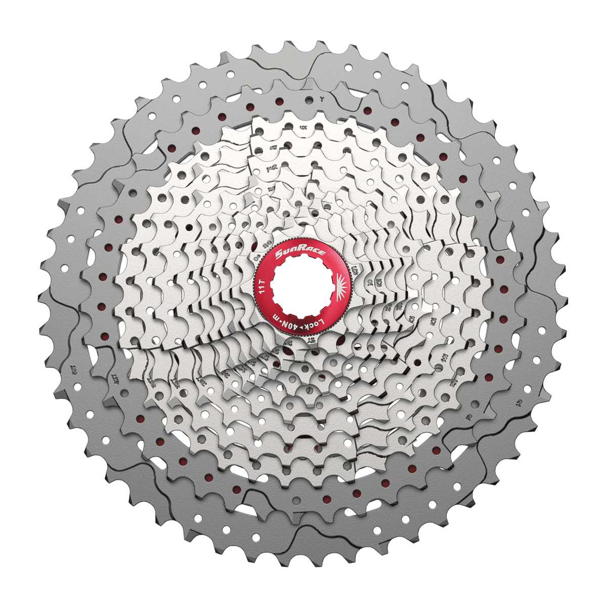 Sunrace CSMZ800 12 Speed Wide Ratio MTB Cassette 11-51 In Silver- Shimano Compatible