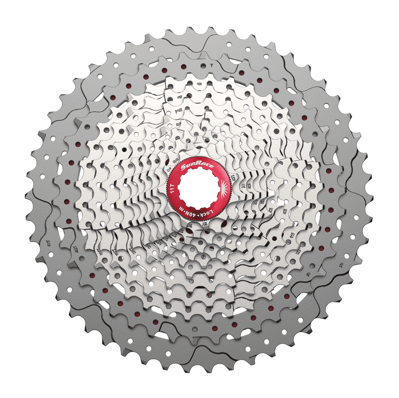 Sunrace CSMZ800 12 Speed Wide Ratio MTB Cassette 11-51 In Silver- Shimano Compatible