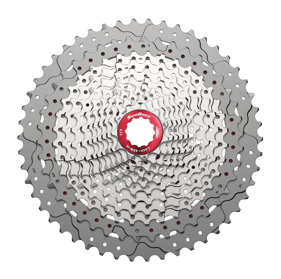 Sunrace CSMZ800 12 Speed Wide Ratio MTB Cassette 11-51 In Silver- Shimano Compatible