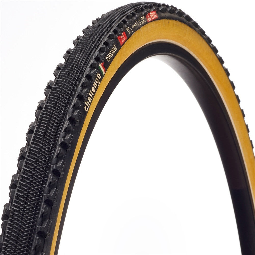 Challenge Chicane Pro Handmade Tubular Cyclocross Tyre 700 x 33 Black/Tan