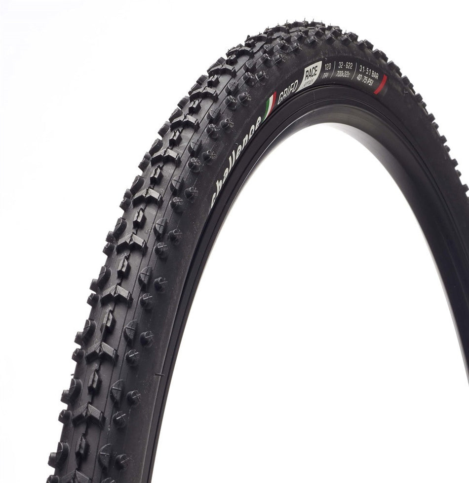 Challenge Grifo Race Vulcanized Clincher Cyclocross Tyre 700 x 33 Black