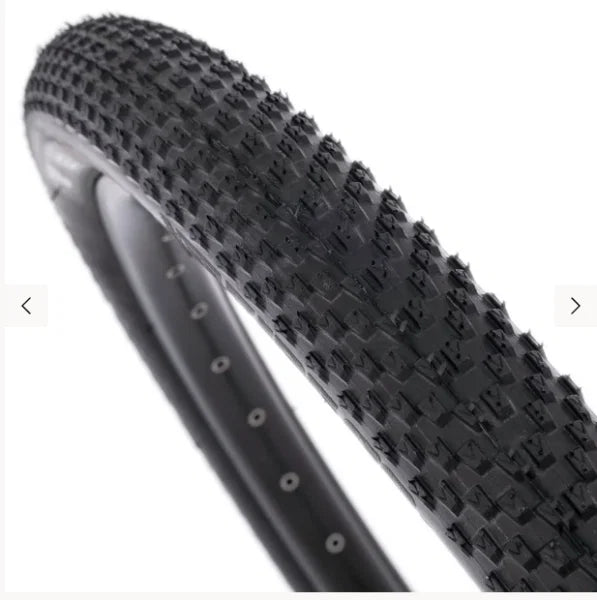 DMR DJ24 24 inch dirt jump tyres showcasing grippy tread pattern for fast rolling and durability.