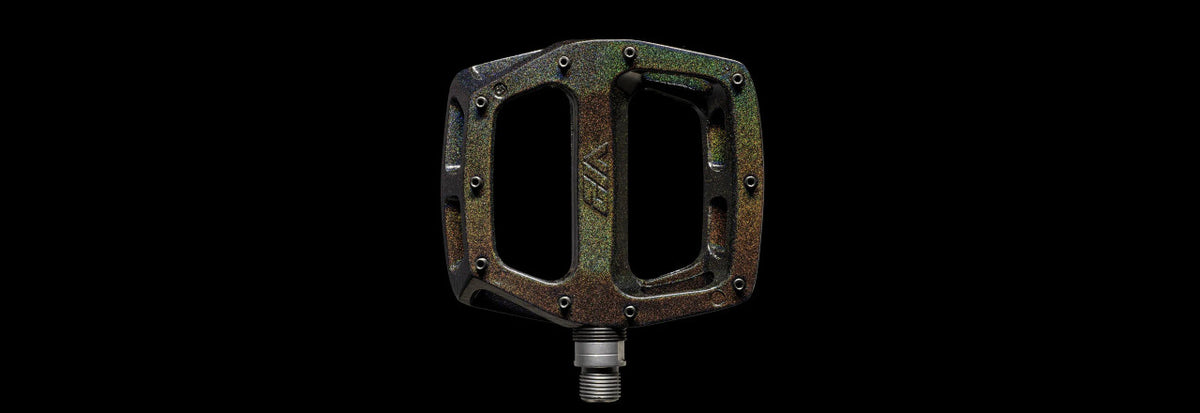 DMR V12 SE MTB Flat Pedals In The New Colour Space Galaxy For MTB BMX Downhill Trails