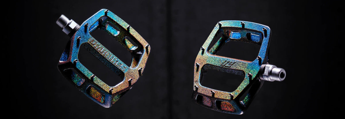 DMR V12 SE MTB Flat Pedals In The New Colour Space Galaxy For MTB BMX Downhill Trails