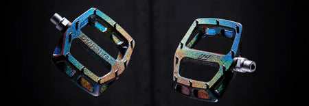 DMR V12 SE MTB Flat Pedals In The New Colour Space Galaxy For MTB BMX Downhill Trails