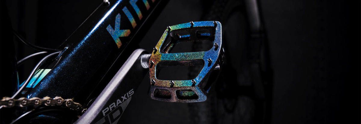 DMR V12 SE MTB Flat Pedals In The New Colour Space Galaxy For MTB BMX Downhill Trails