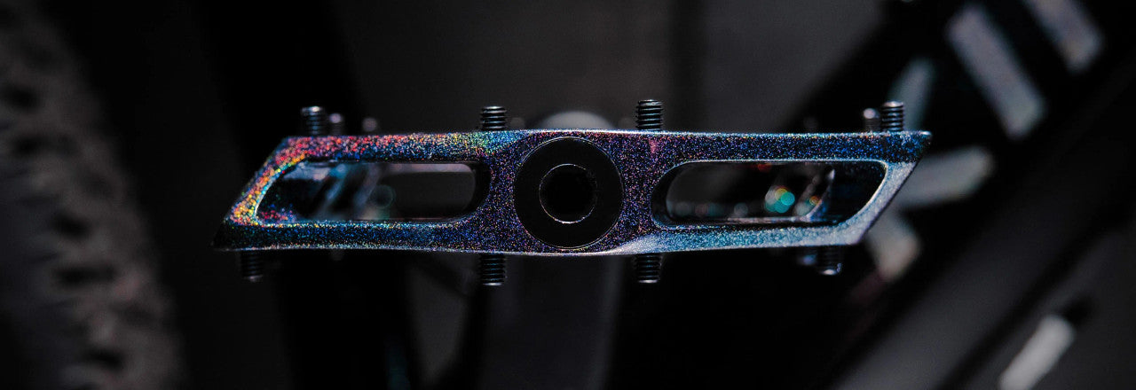 DMR V12 SE MTB Flat Pedals In The New Colour Space Galaxy For MTB BMX Downhill Trails