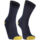 Dexshell Ultra Thin Crew Waterproof Cycling Socks In Navy/Lime/Yellow