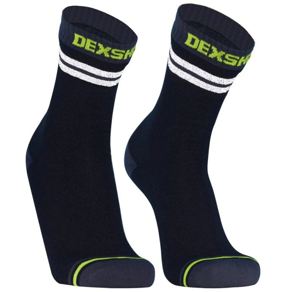 DexShell Pro Visibility Waterproof Cycling Socks In Grey/ Black
