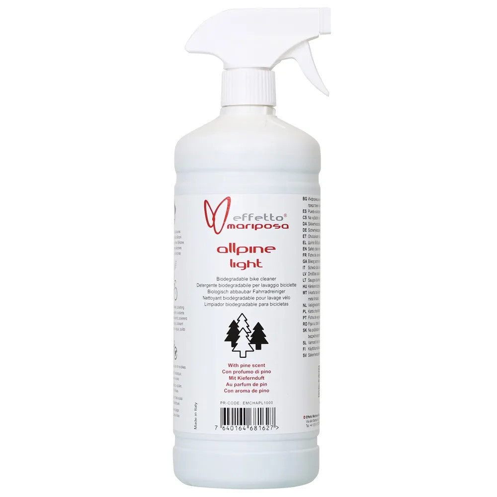 Effetto Allpine Light Eco Biodegradable Bike Cleaner 1000ml For All Bikes Including E-Bikes