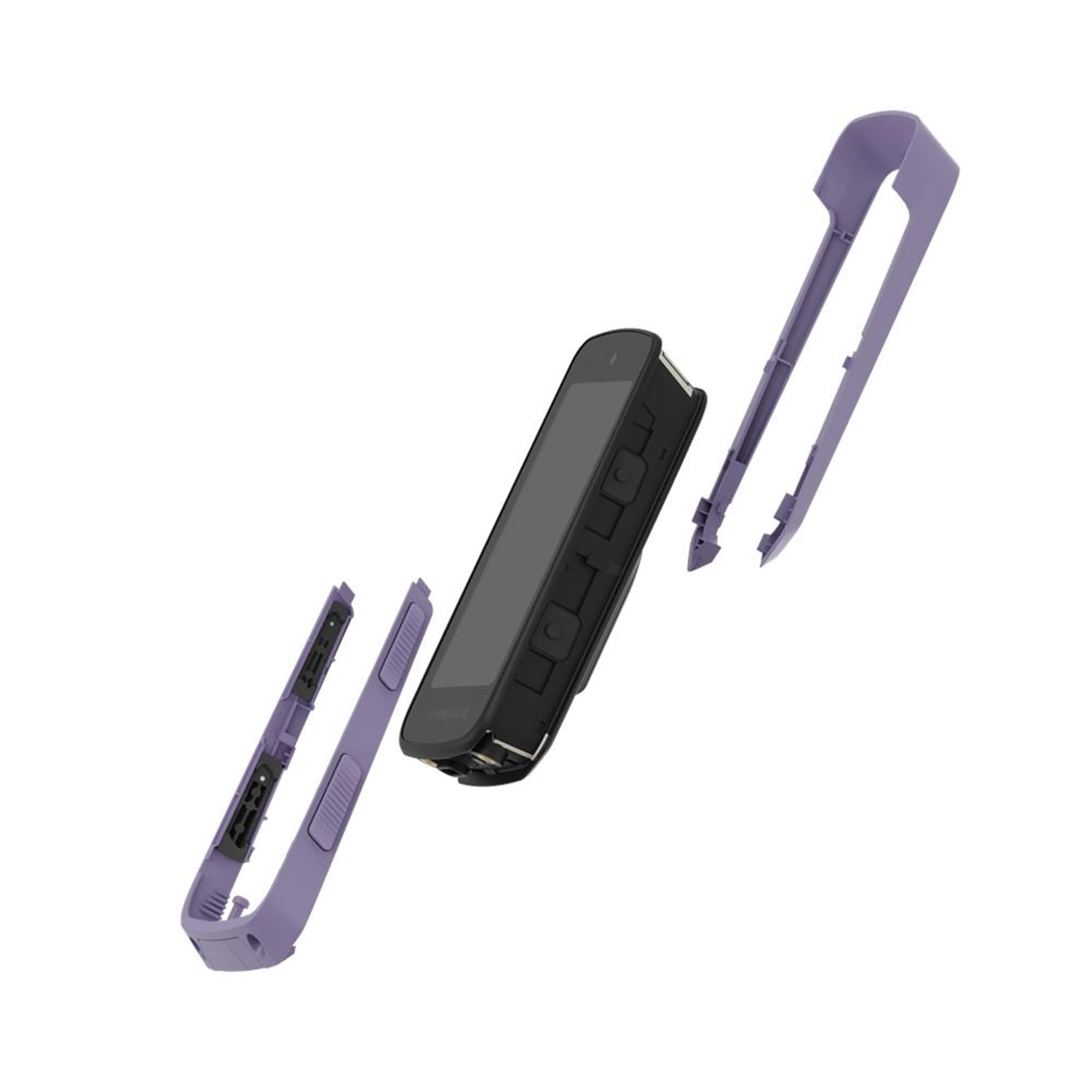 Hammerhead Karoo interchangeable color shells in Ascent Purple and Standard Black for customization.