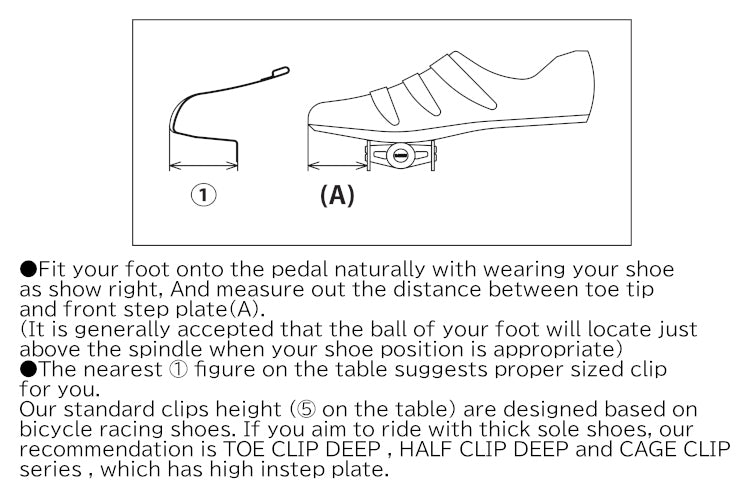 MKS Steel Deep Half Toe Clip One Size