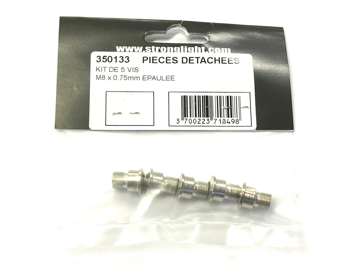 Stronglight Chainring Bolt 5 Piece Screw Set M8 x 0.75mm Fits Shimano 10Speed Dura Ace FC-7900, 7950, Ultegra 6700, 6750