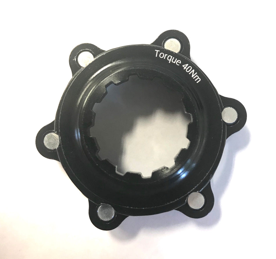 Lockring With Adapter For 6 Bolt Disc Hub In Black