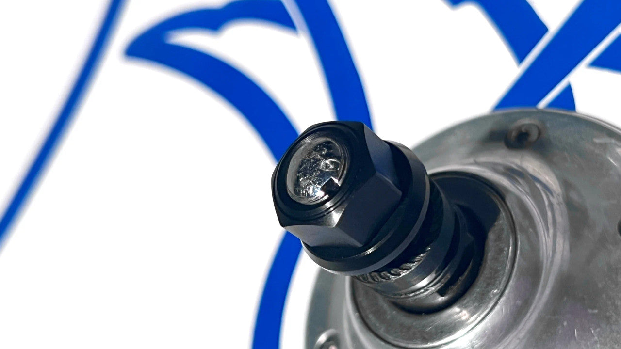 Runwell Elite Groove 12mm Hub Nuts For Campagnolo Rear Hubs 10 x 26 Threaded x2