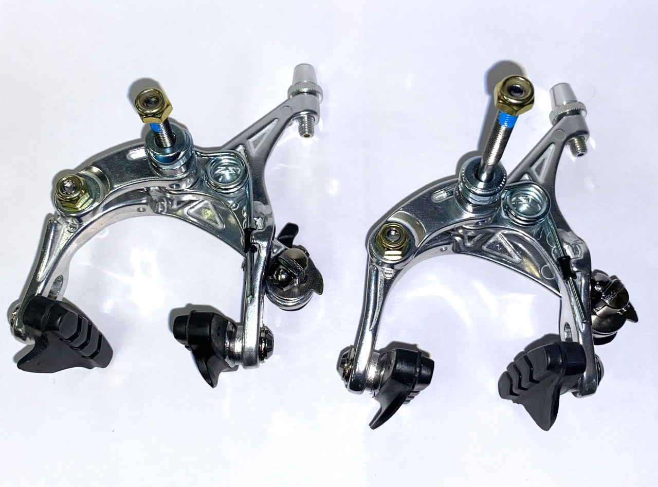 Starry AS 2.4D Dual Pivot Long Drop 47-57mm Front & Rear Caliper Brakeset Hex Nut Fitting In Silver