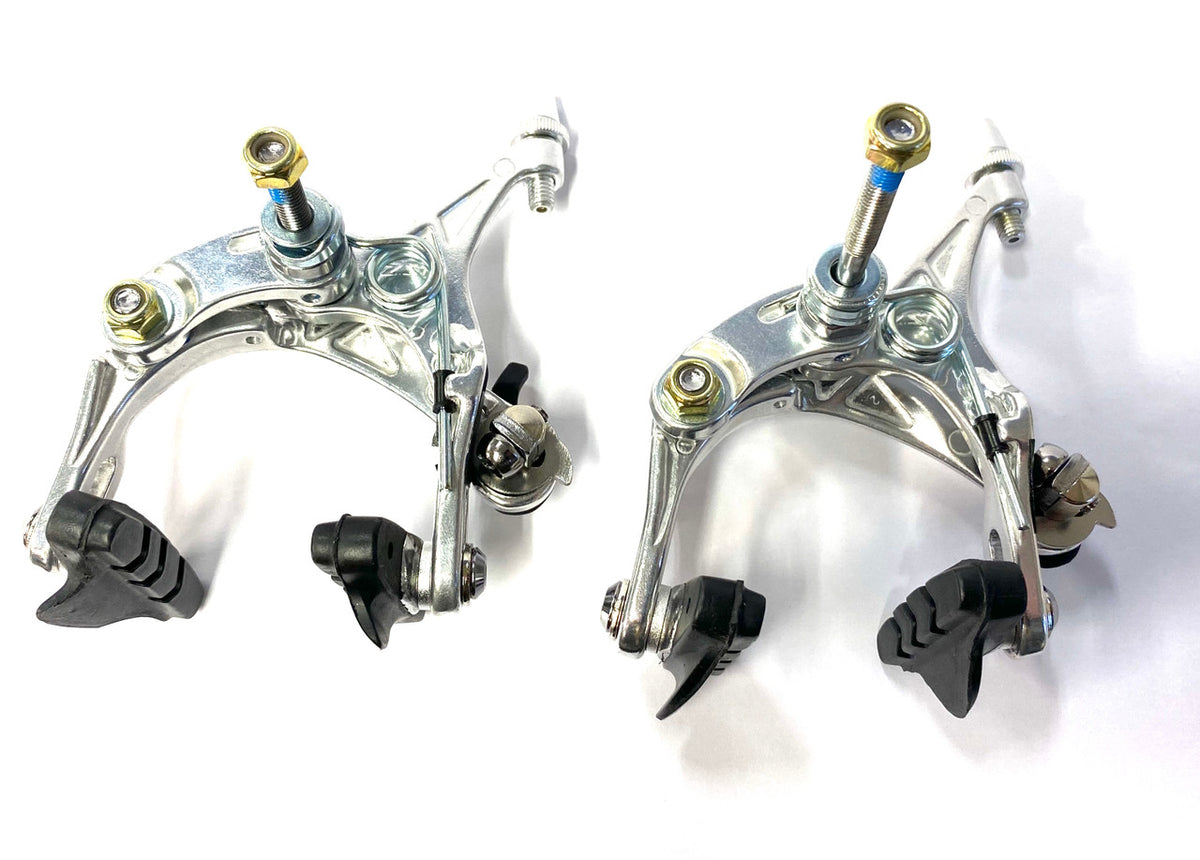 Starry AS 2.4D Dual Pivot Long Drop 47-57mm Front & Rear Caliper Brakeset Hex Nut Fitting In Silver