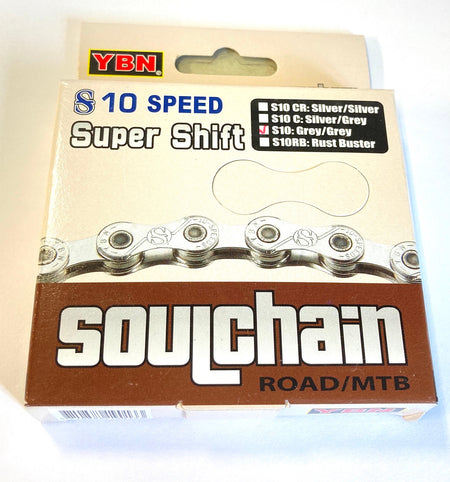 YBN S10 10 Speed Chain Road/MTB In Grey/Grey With Missing Link