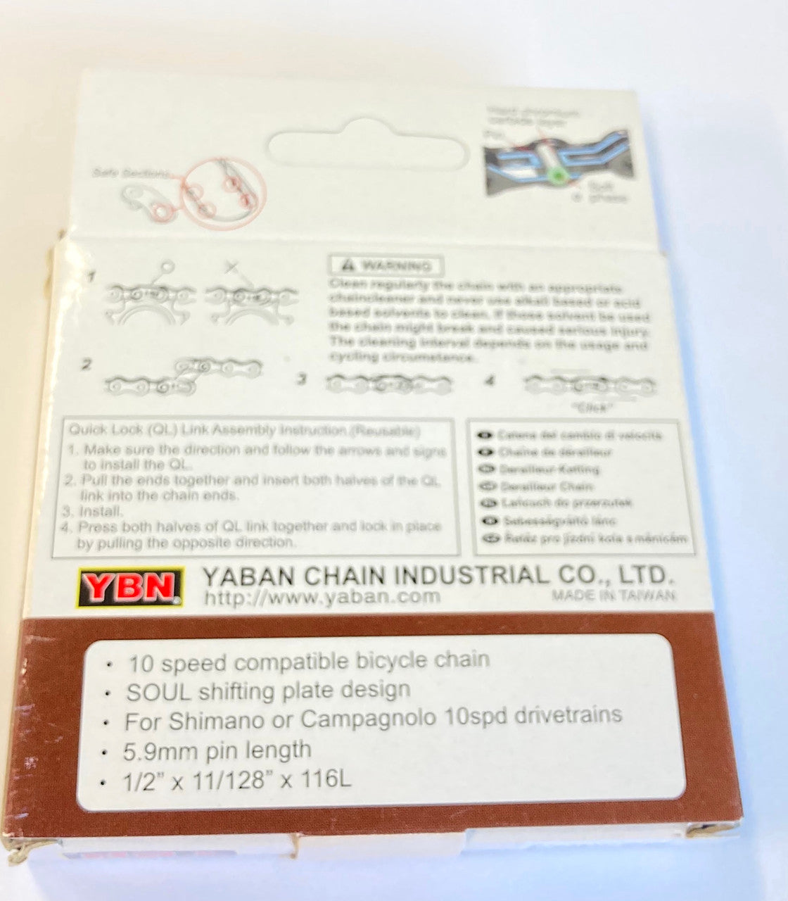 YBN S10 10 Speed Chain Road/MTB In Grey/Grey With Missing Link