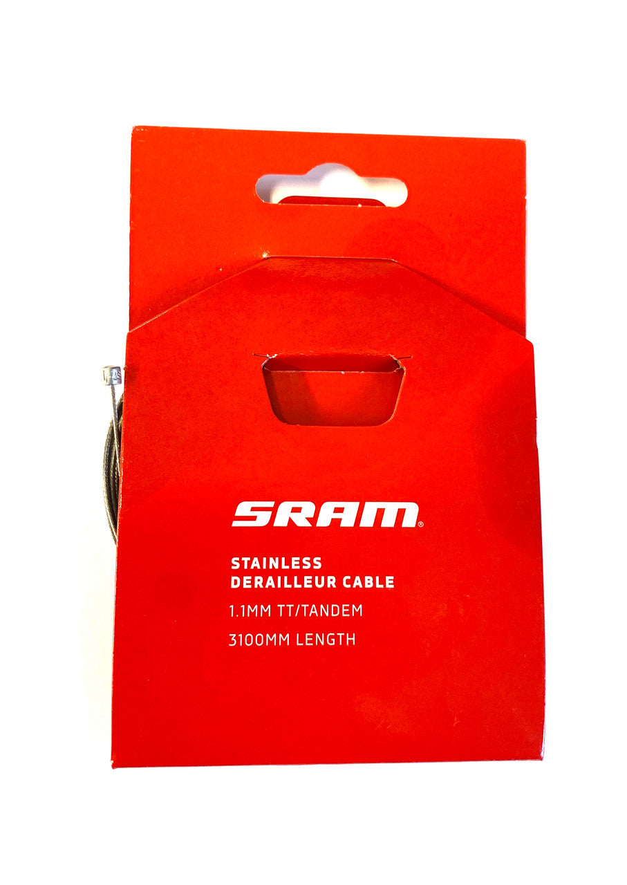Sram 1.1mm Stainless Steel Shift Cable 3100mm Long For TT Tandem Road MTB