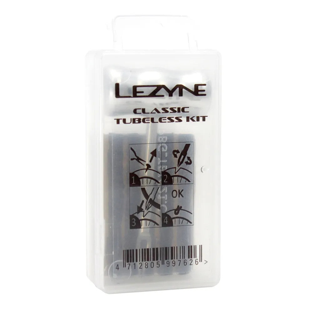 Lezyne Classic Tubeless Kit - Includes 5 tire Plugs / Tire Reamer / Insertion Tool