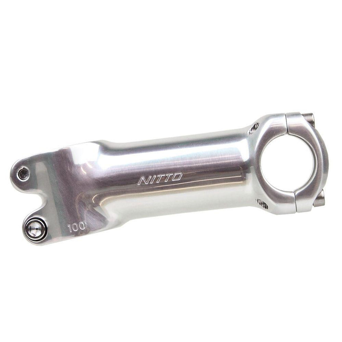 Nitto UI81EX A-Head 26mm Clamp Stamped Bicycle Stem In Silver