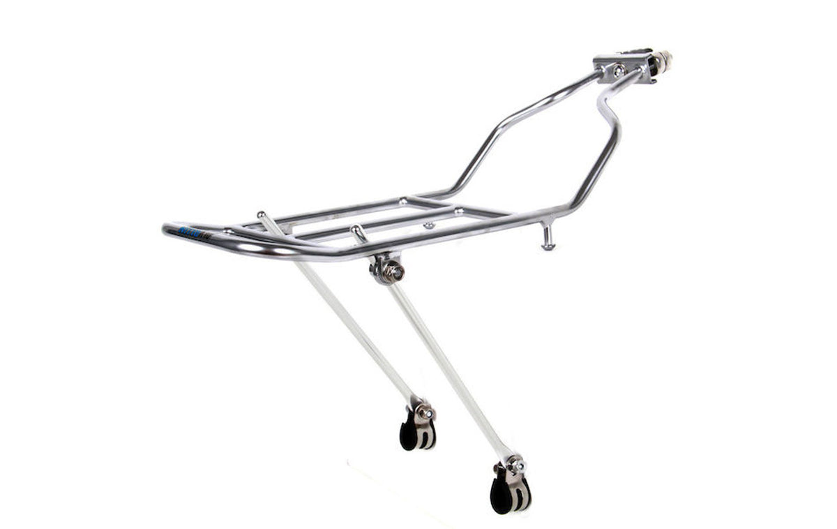 Nitto R10 Rear Bag Support Bicycle Rack Fits 24"- 28" Wheels | Silver