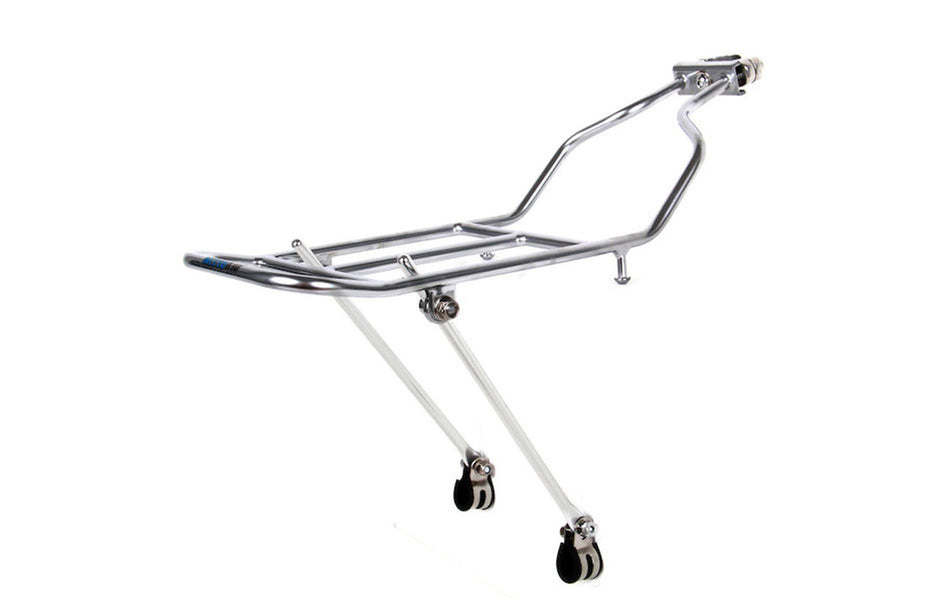 Nitto R10 Rear Bag Support Bicycle Rack Fits 24"- 28" Wheels | Silver