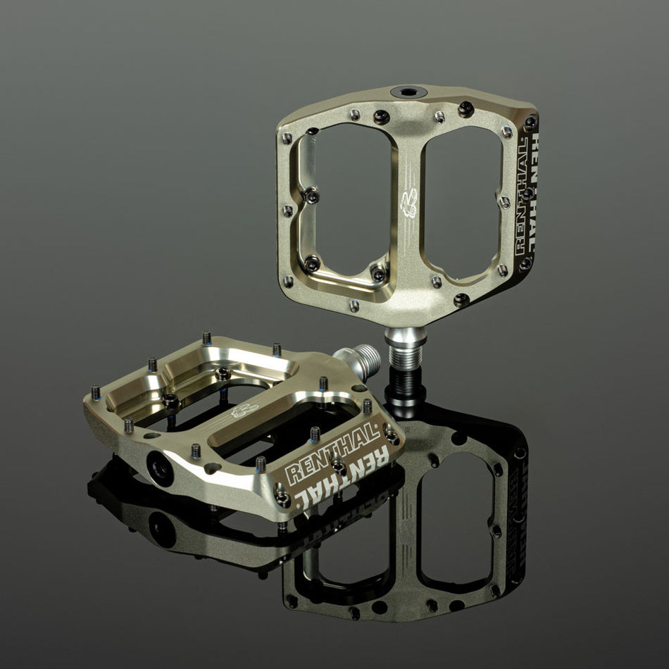 Renthal Revo-F Flat MTB Downhill Platform Pedals | Alu Gold