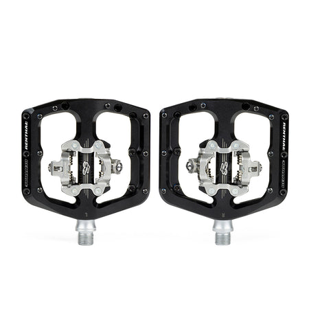 Renthal Revo-DHC Clip Large Platform MTB Pedals in black, ideal large platform MTB clip pedals for downhill racing.