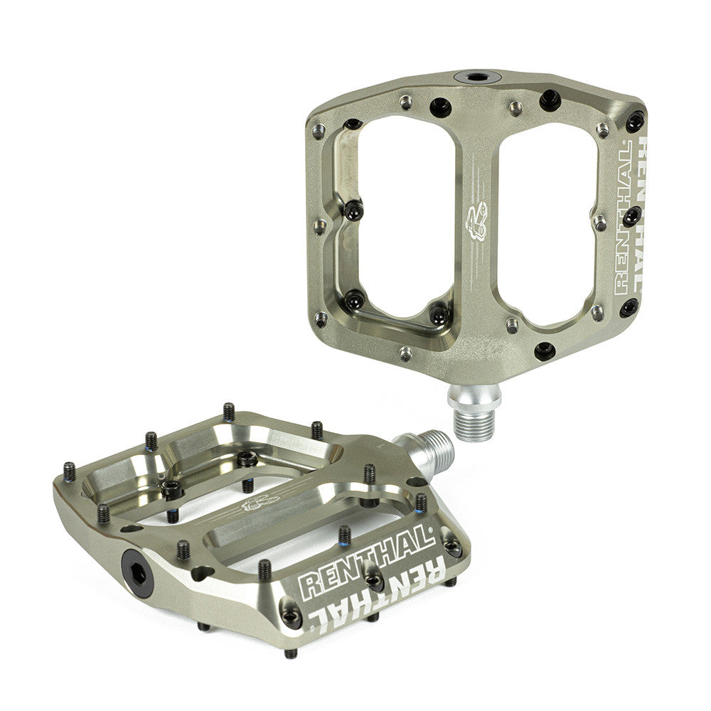Renthal Revo-F Flat MTB Downhill Platform Pedals | Alu Gold