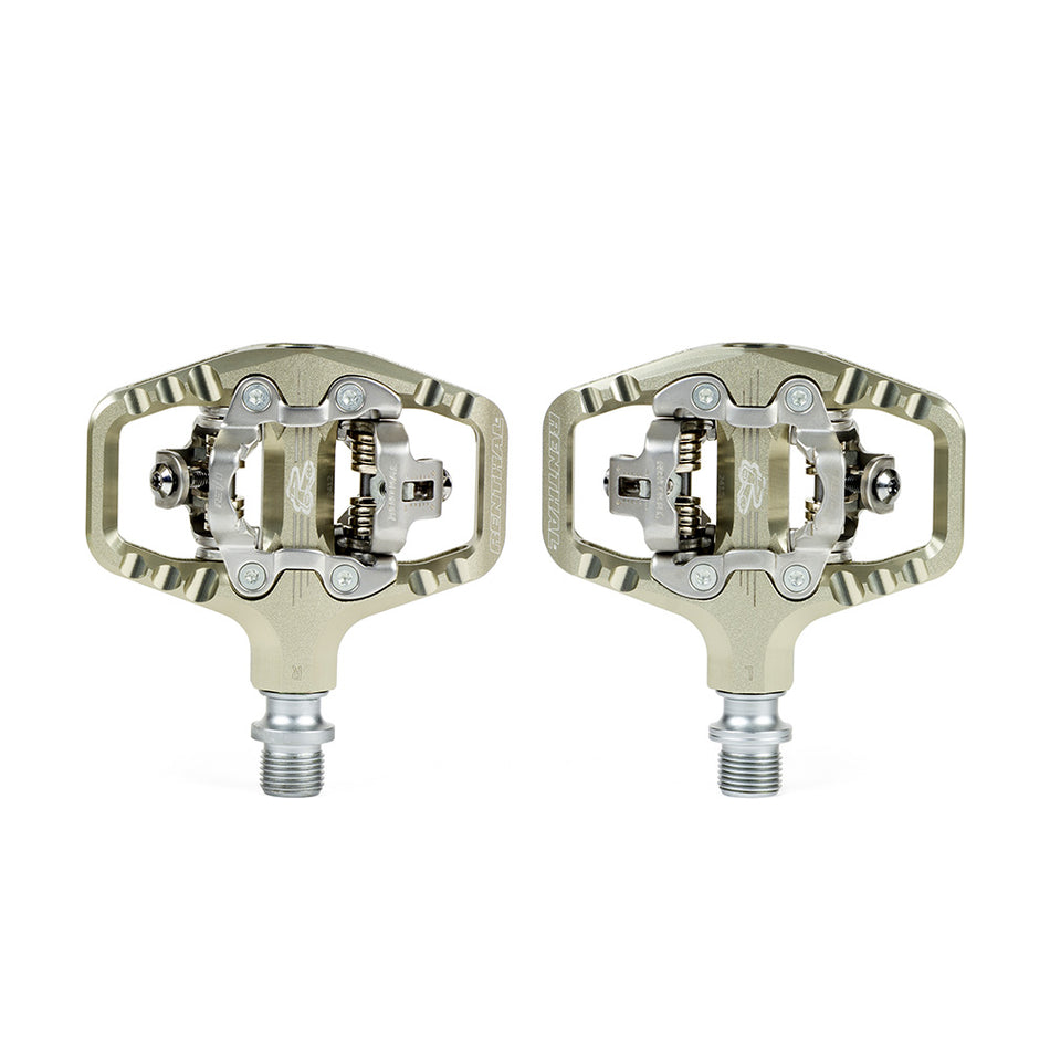 Renthal Revo-TRC Clip Pedals in AluGold, SPD compatible clip pedals for MTB, lightweight and durable design.
