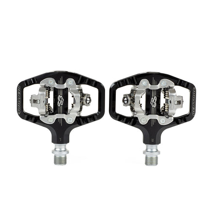 Renthal Revo-TRC clip pedals in black, SPD compatible clip pedals for MTB, lightweight design for trail and enduro riding.