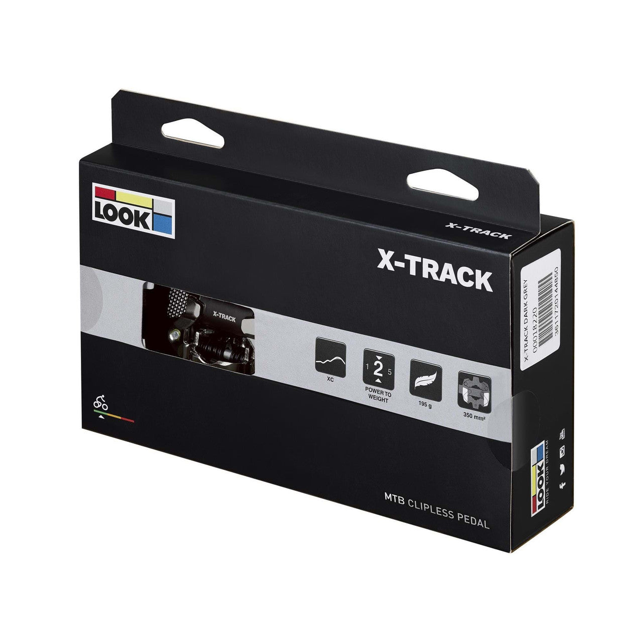 Look X-Track MTB Bicycle Cycling Clipless Pedals With 6degree Cleats In Grey