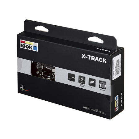 Look X-Track MTB Bicycle Cycling Clipless Pedals With 6degree Cleats In Grey