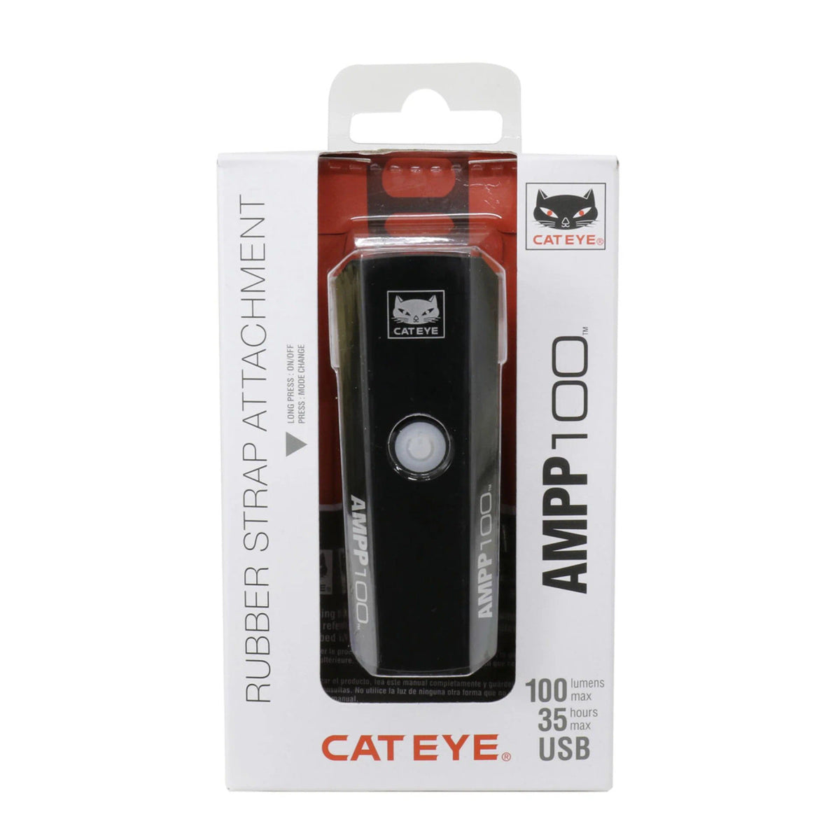 CatEye AMPP 100 USB Rechargeable Front Bicycle Light | ROAD MTB GRAVEL