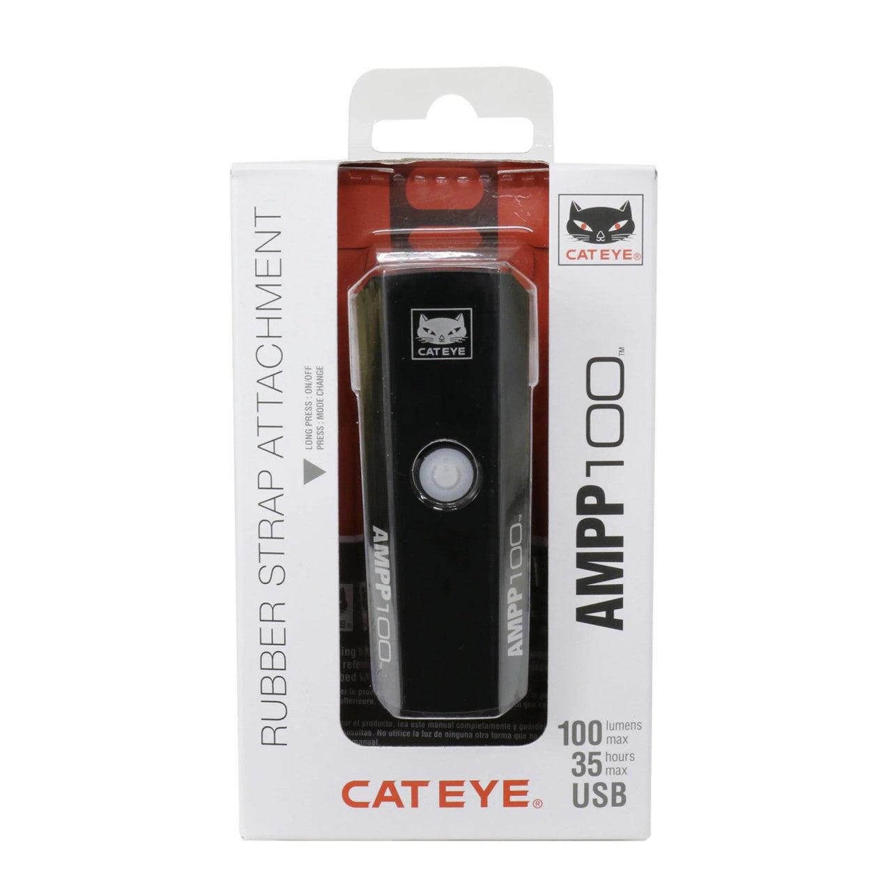 CatEye AMPP 100 USB Rechargeable Front Bicycle Light | ROAD MTB GRAVEL