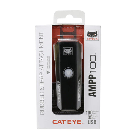 CatEye AMPP 100 USB Rechargeable Front Bicycle Light | ROAD MTB GRAVEL