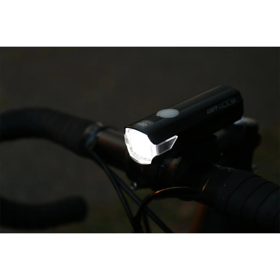 Cateye AMPP 400S USB-C Rechargeable Front Bicycle Light | MTB ROAD GRAVEL