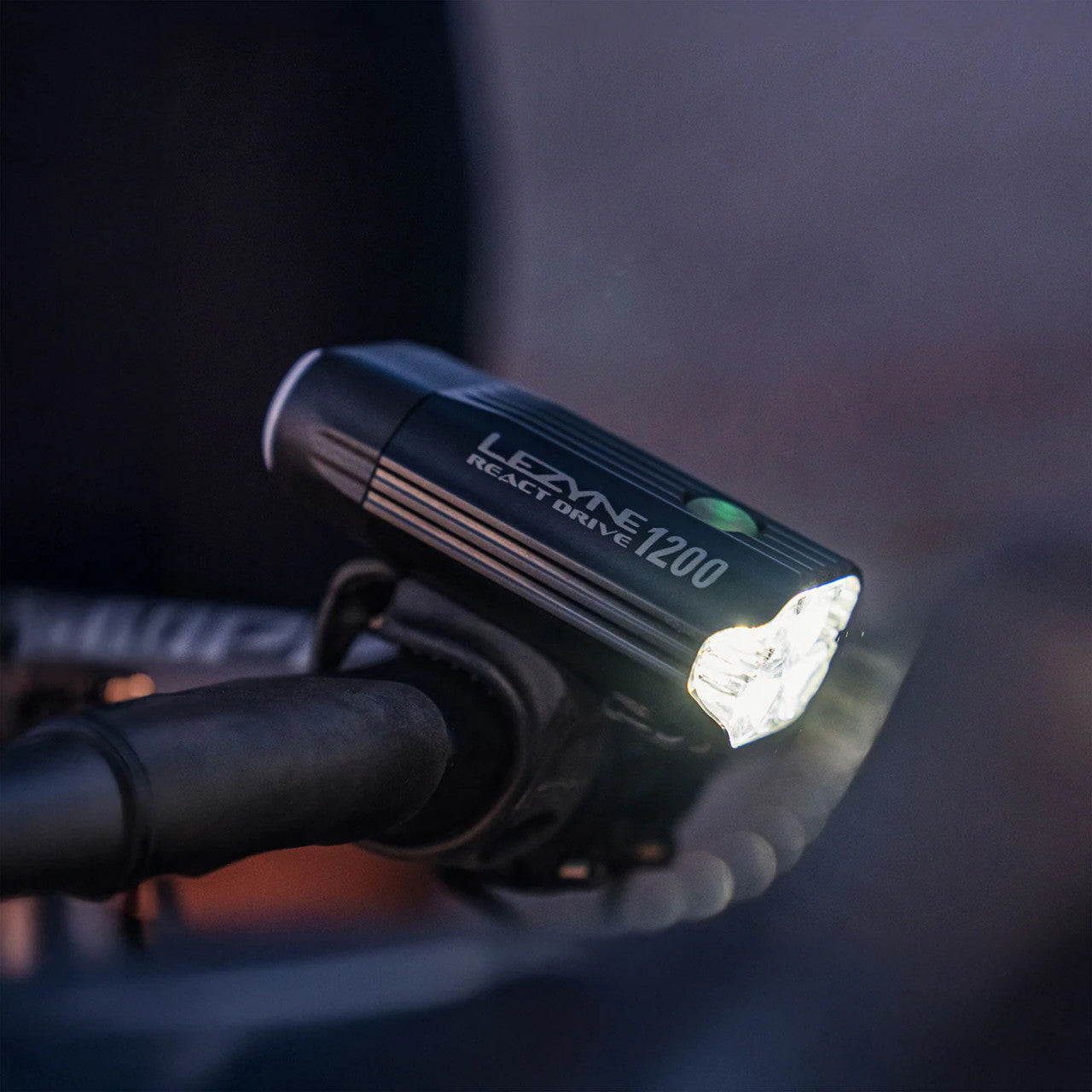 Lezyne React Drive LED Front Light Built In Rear-Facing Vehicle Alert Technology